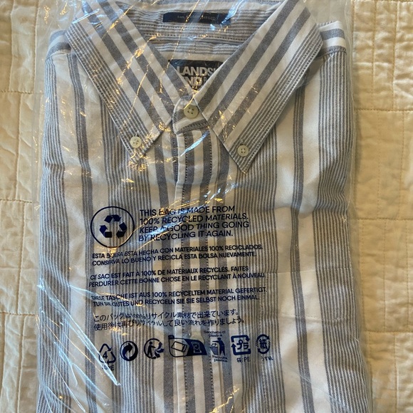 TWO Land’s End Men’s Traditional Fit Sail Rigger Oxford - Picture 3 of 5